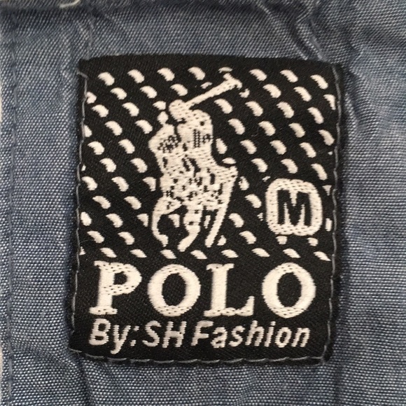 Polo by SH Fashion Boys Sz 10/12 Geometric Button Up Shirt Preppy - Picture 5 of 10